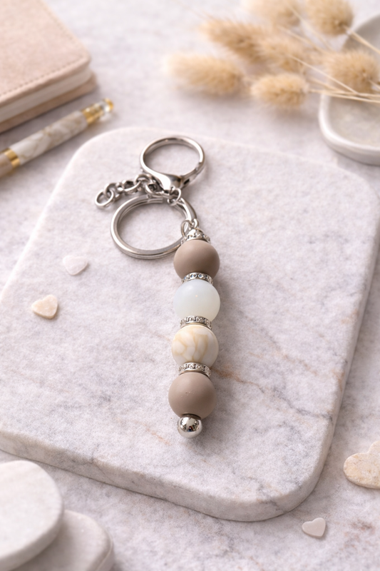 Marble Serenity Keychain