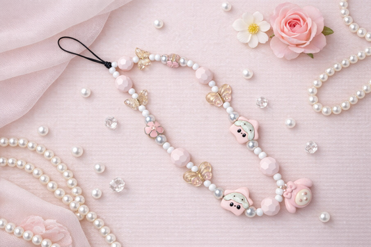 Kawaii Pastel Beaded Phone Charm