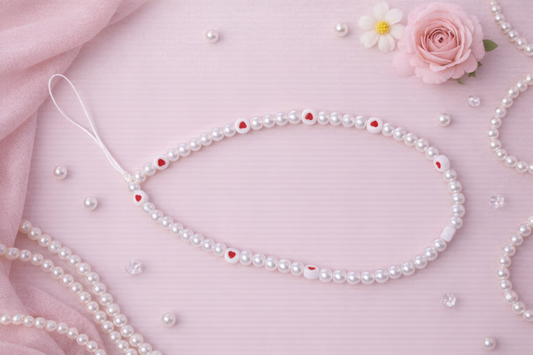 Sweetheart Pearl Phone Charm